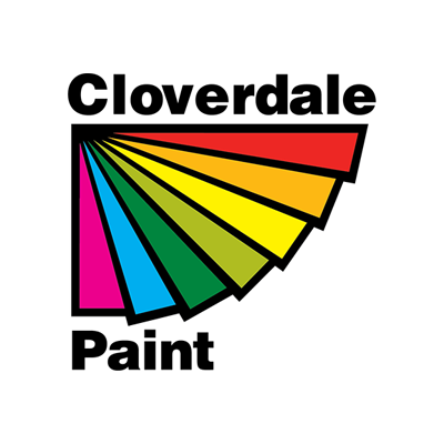 Cloverdale paint logo black and multicolored