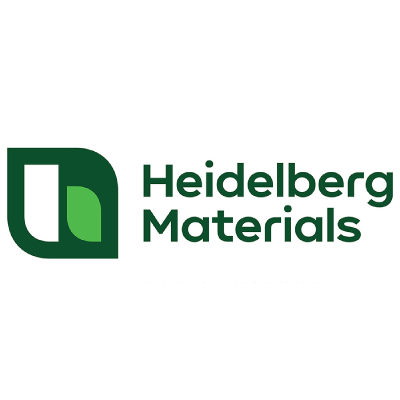 Heidelberg Materials logo green and white