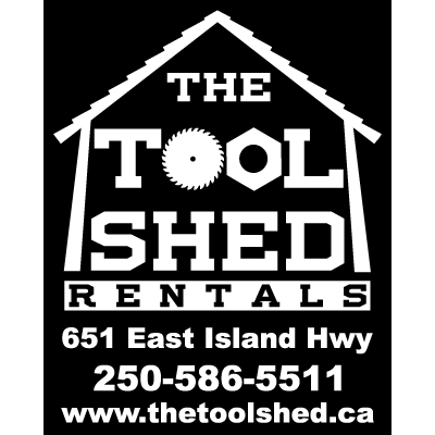 Tool Shed Rentals logo black and white